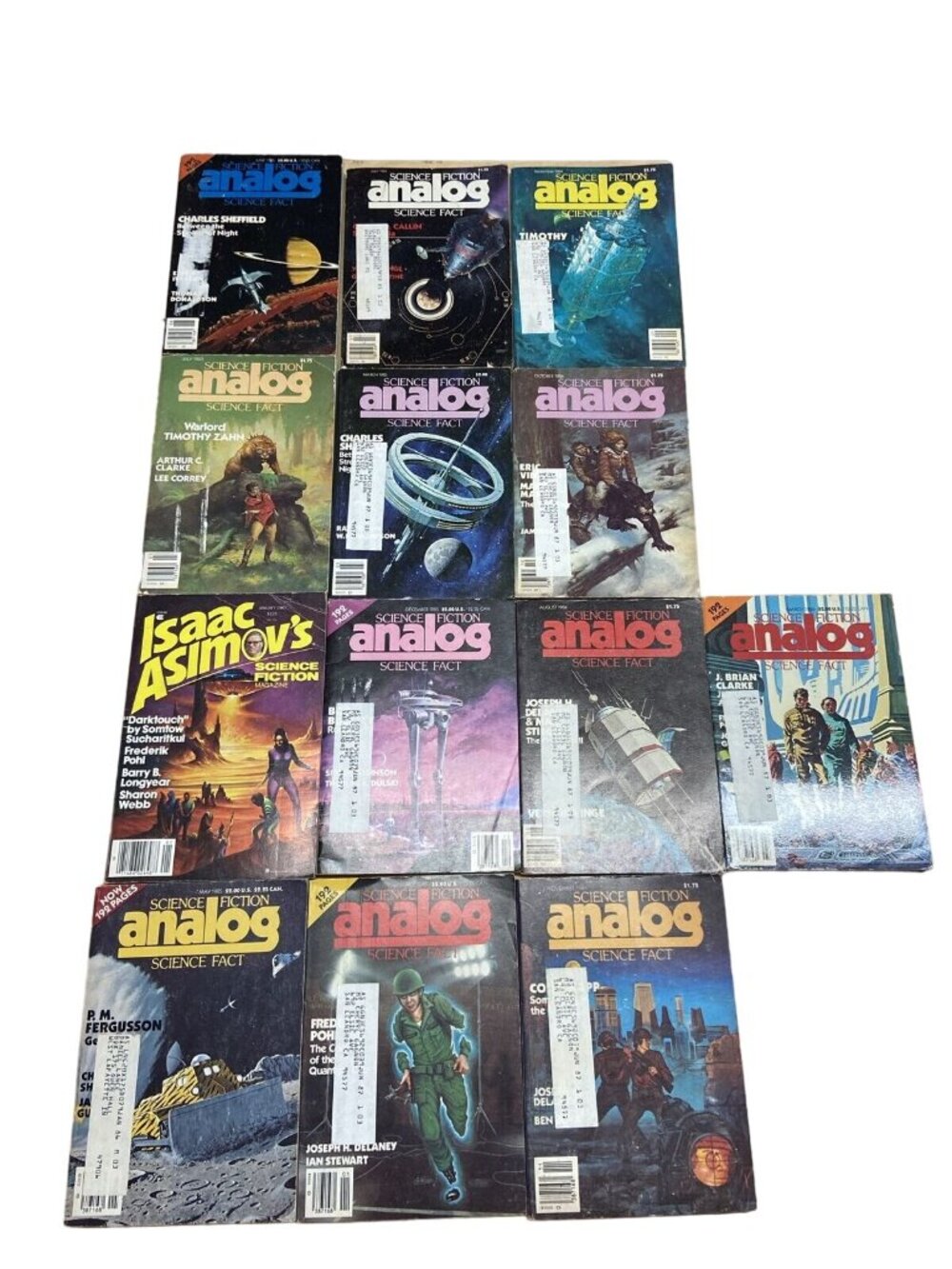 Vintage Sci-Fi Magazine Lot Analog & Isaac Asimovs 1984-1986 Editions